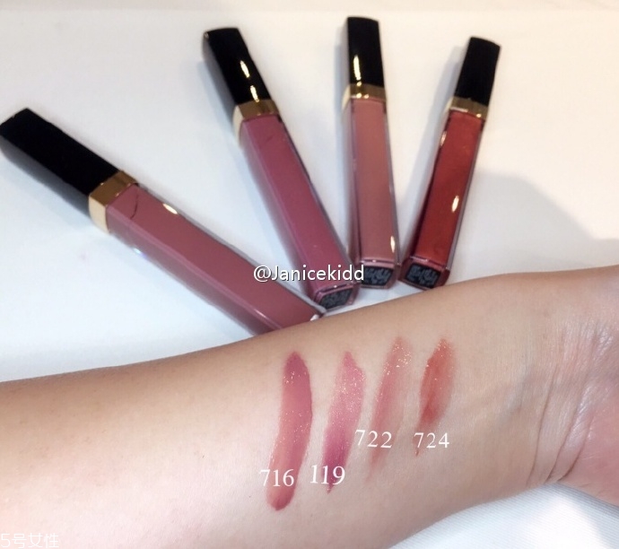 香奈兒可可小姐唇露748什么色？香奈兒水晶糖光透唇釉全試色