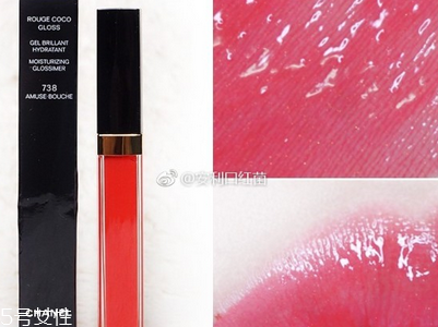 香奈兒唇釉738好看嗎？香奈兒唇釉738試色