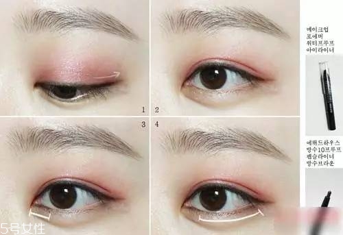 tiffany和pony酒紅色眼妝教程 化妝所需產品