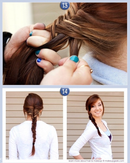 冬天戴帽子怎么扎頭發(fā)好？法式魚(yú)骨辮編發(fā)很特別