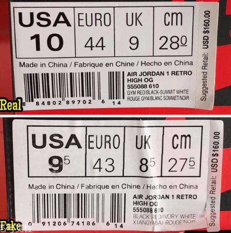 aj1黑紅腳趾真假對(duì)比 輕松鑒定aj1黑紅腳趾 aj1黑紅腳趾真假對(duì)比 輕松鑒定aj1黑紅腳趾