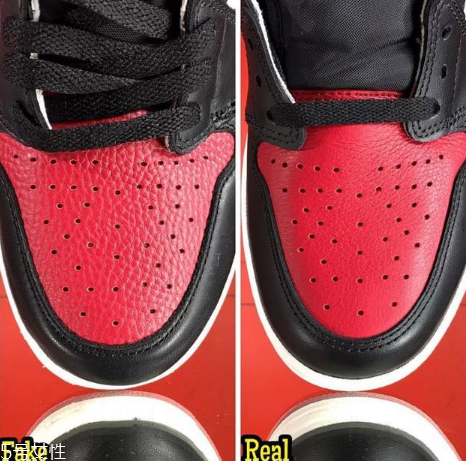 aj1黑紅腳趾真假對(duì)比 輕松鑒定aj1黑紅腳趾 aj1黑紅腳趾真假對(duì)比 輕松鑒定aj1黑紅腳趾