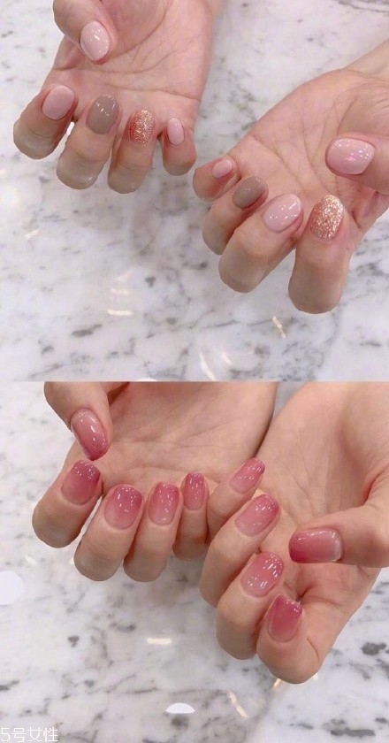 少女心美甲圖片韓式2018 純色美甲跳色款式搭配圖 少女心美甲圖片韓式2018 純色美甲跳色款式搭配圖