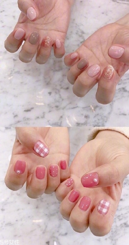 少女心美甲圖片韓式2018 純色美甲跳色款式搭配圖 少女心美甲圖片韓式2018 純色美甲跳色款式搭配圖