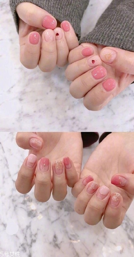 少女心美甲圖片韓式2018 純色美甲跳色款式搭配圖 少女心美甲圖片韓式2018 純色美甲跳色款式搭配圖