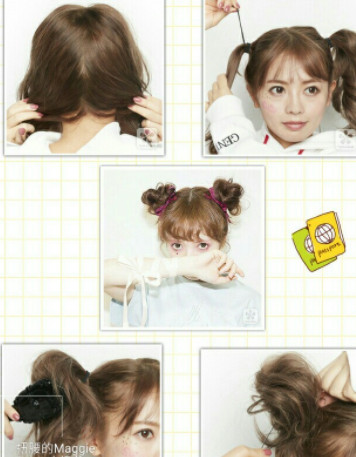 減齡雙丸子頭扎法步驟圖解 減齡雙丸子頭扎法步驟圖解