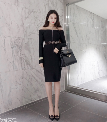 一字肩連衣裙怎么搭配？一字肩連衣裙搭配圖片