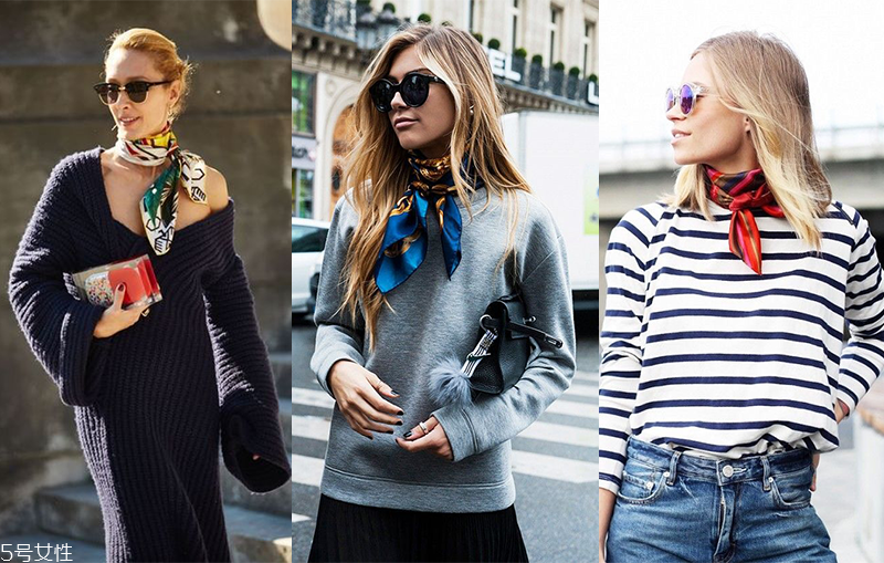 春夏絲巾怎么搭配好看圖片 春夏絲巾怎么搭配好看圖片