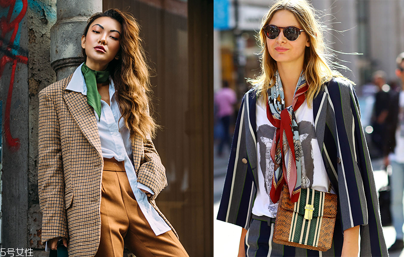 春夏絲巾怎么搭配好看圖片 春夏絲巾怎么搭配好看圖片