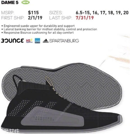 adidas dame 5諜照是什么樣？利拉德5代諜照曝光