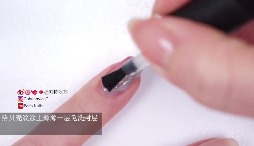 珍珠貝殼美甲教程 3D珍珠貝殼美甲圖片 珍珠貝殼美甲教程 3D珍珠貝殼美甲圖片