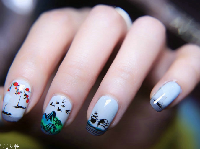 古風(fēng)手繪美甲圖片 中國(guó)風(fēng)手繪圖案美甲2018最新 古風(fēng)手繪美甲圖片 中國(guó)風(fēng)手繪圖案美甲2018最新