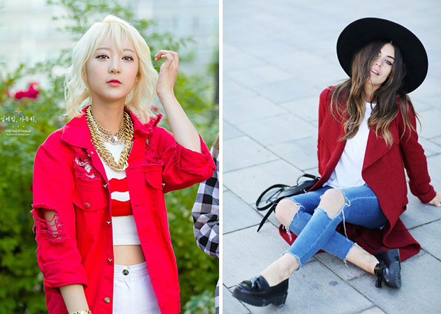 紅色單品服飾搭配圖片 紅色單品服飾搭配圖片