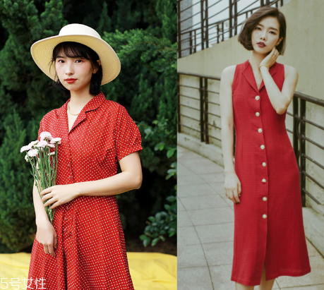 大紅色連衣裙怎么搭配？大紅色連衣裙搭配技巧