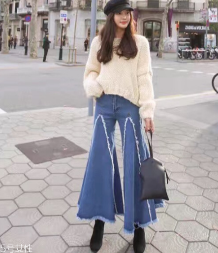 喇叭褲怎么搭配顯腿長？喇叭褲怎么穿顯高？