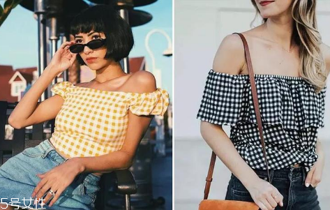 今年夏天流行什么樣的一字肩上衣？一字肩上衣穿搭圖片
