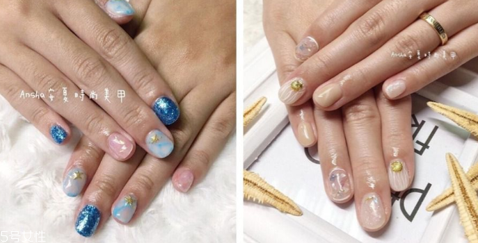 貝殼美甲圖片2022新款式夏天 俏皮又仙氣的4款貝殼指甲 貝殼美甲圖片2022新款式夏天 俏皮又仙氣的4款貝殼指甲
