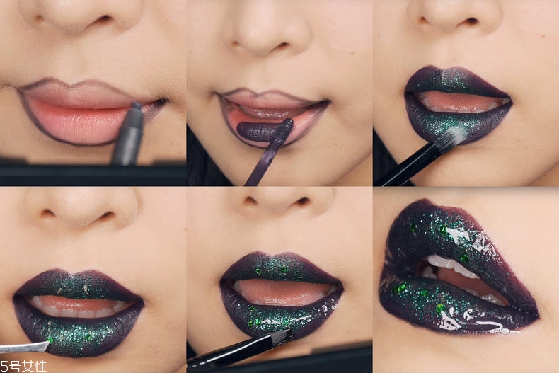 創(chuàng)意綠色眼妝圖片教程 超酷綠色妝容畫法步驟