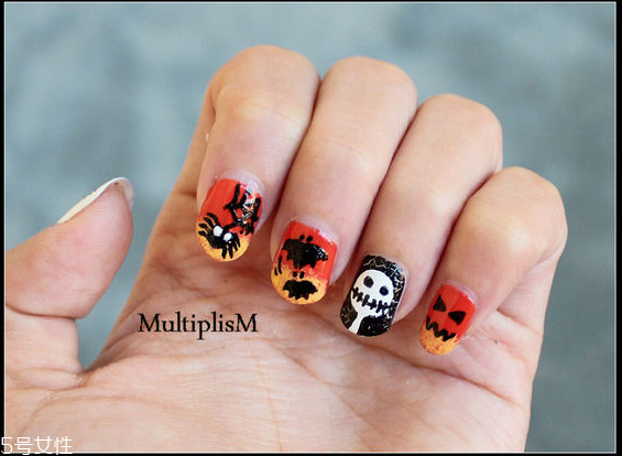 q版萬(wàn)圣節(jié)美甲怎么做？q版萬(wàn)圣節(jié)美甲教程
