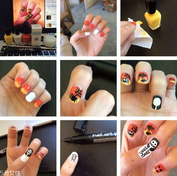 q版萬(wàn)圣節(jié)美甲怎么做？q版萬(wàn)圣節(jié)美甲教程