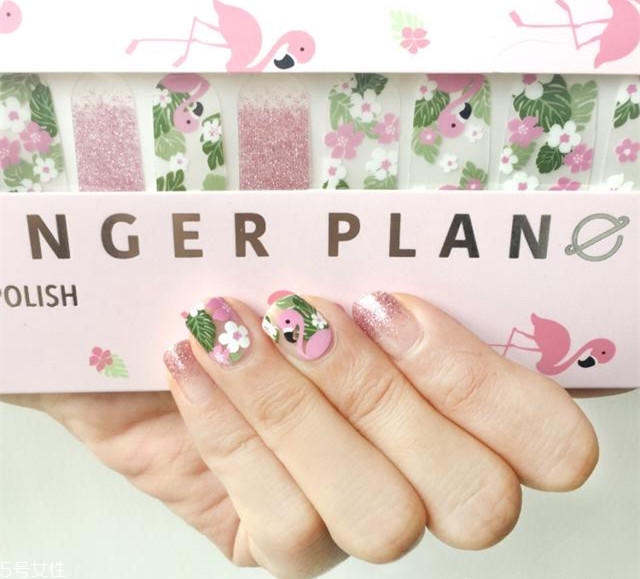 夏日火烈鳥美甲圖片 迷幻風(fēng)火烈鳥美甲圖案