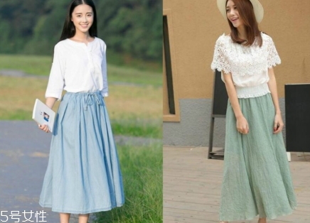 棉麻長(zhǎng)裙子怎么搭配？文藝妹紙都這樣穿