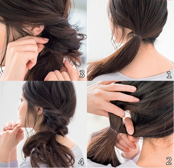 用橡皮筋扎馬尾辮教程 輕甜感馬尾編發(fā)造型 用橡皮筋扎馬尾辮教程 輕甜感馬尾編發(fā)造型