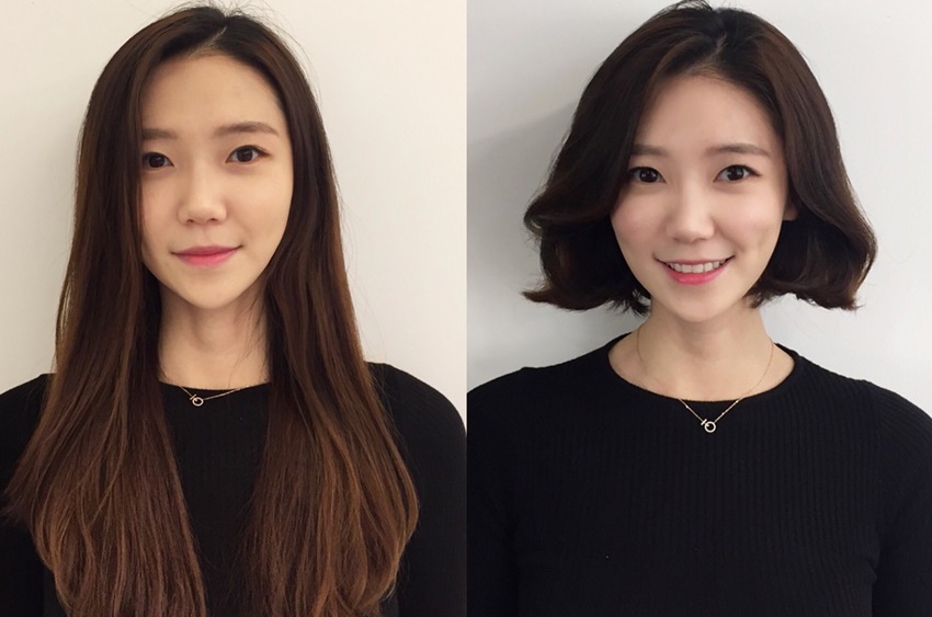 長發(fā)剪短發(fā)對比圖片 剪完短發(fā)心情美美噠 長發(fā)剪短發(fā)對比圖片 剪完短發(fā)心情美美噠