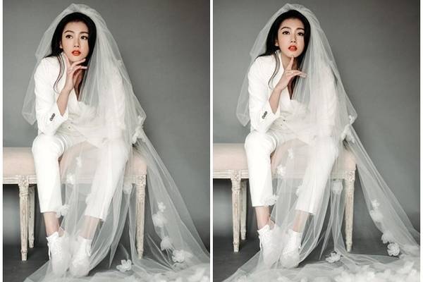 明星穿婚紗的照片 盤點(diǎn)輕巧時尚感婚紗