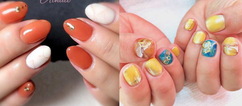 大理石暈染美甲圖片 60款暈染大理石美甲圖片 大理石暈染美甲圖片 60款暈染大理石美甲圖片