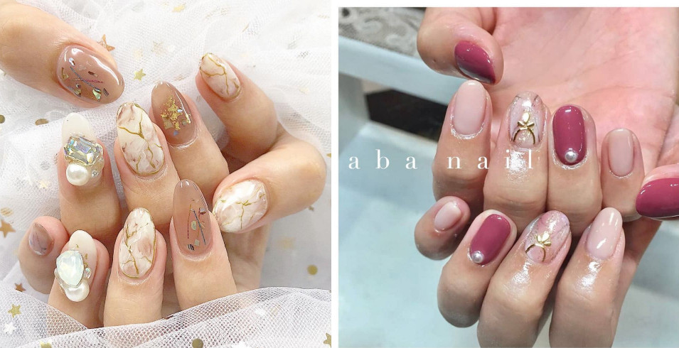 大理石暈染美甲圖片 60款暈染大理石美甲圖片 大理石暈染美甲圖片 60款暈染大理石美甲圖片