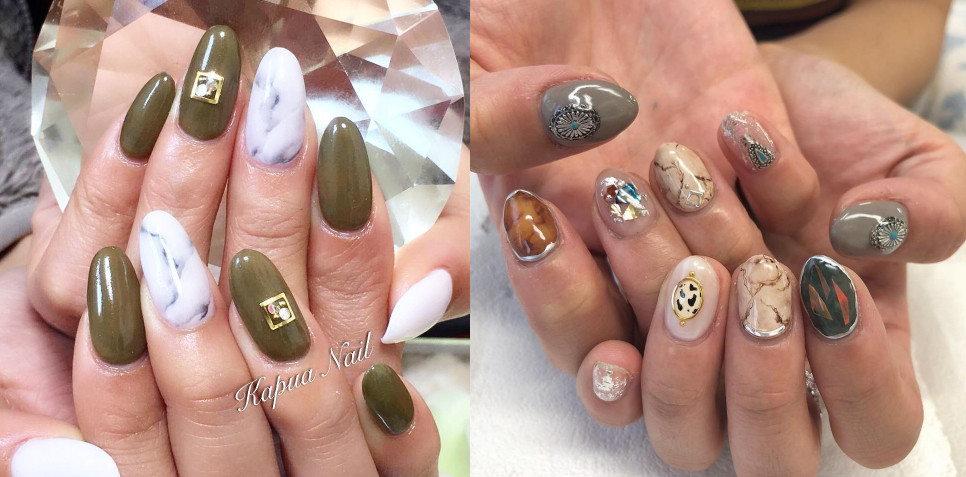 大理石暈染美甲圖片 60款暈染大理石美甲圖片 大理石暈染美甲圖片 60款暈染大理石美甲圖片