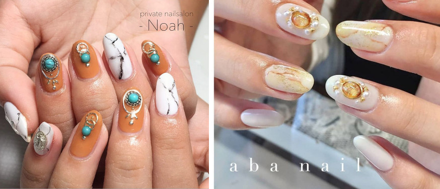 大理石暈染美甲圖片 60款暈染大理石美甲圖片 大理石暈染美甲圖片 60款暈染大理石美甲圖片