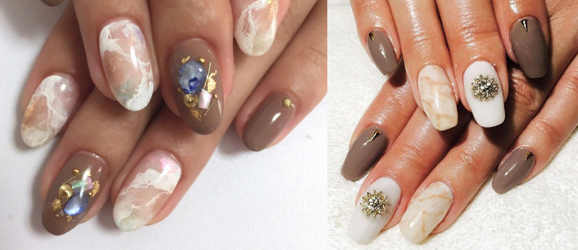 大理石暈染美甲圖片 60款暈染大理石美甲圖片 大理石暈染美甲圖片 60款暈染大理石美甲圖片