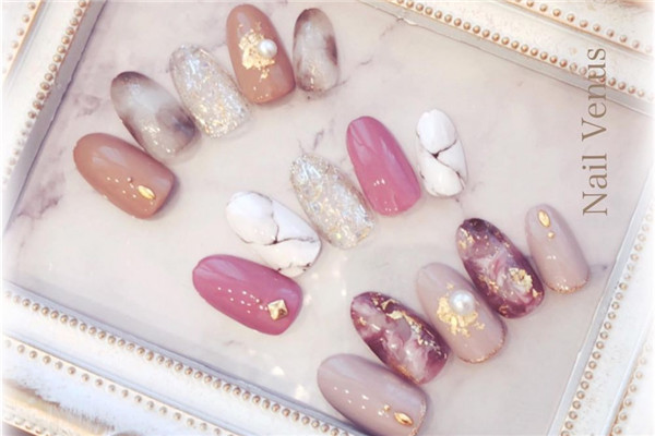 大理石暈染美甲圖片 60款暈染大理石美甲圖片 大理石暈染美甲圖片 60款暈染大理石美甲圖片