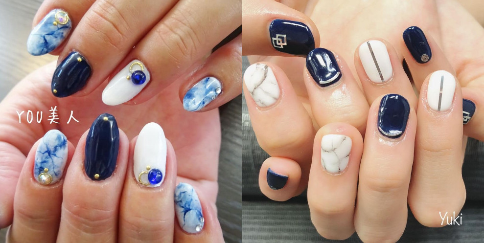 大理石暈染美甲圖片 60款暈染大理石美甲圖片 大理石暈染美甲圖片 60款暈染大理石美甲圖片