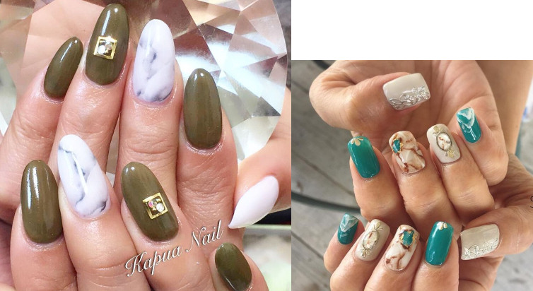 大理石暈染美甲圖片 60款暈染大理石美甲圖片 大理石暈染美甲圖片 60款暈染大理石美甲圖片