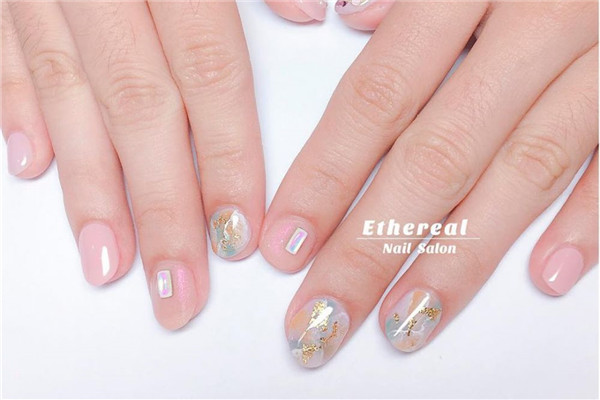 大理石暈染美甲圖片 60款暈染大理石美甲圖片 大理石暈染美甲圖片 60款暈染大理石美甲圖片