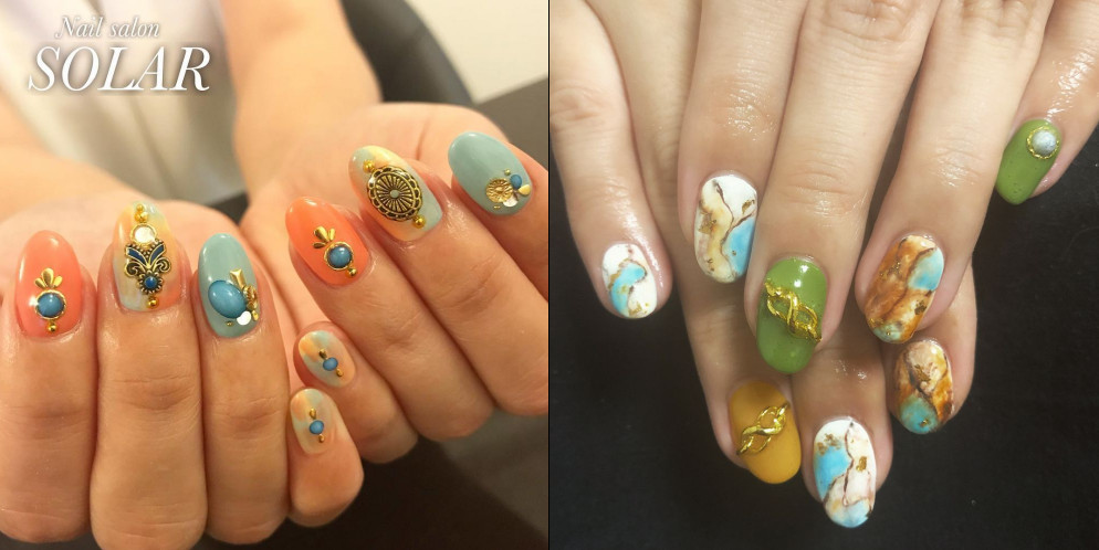 大理石暈染美甲圖片 60款暈染大理石美甲圖片 大理石暈染美甲圖片 60款暈染大理石美甲圖片