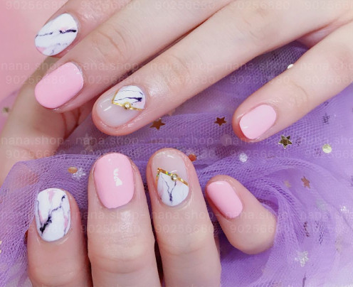 大理石暈染美甲圖片 60款暈染大理石美甲圖片 大理石暈染美甲圖片 60款暈染大理石美甲圖片