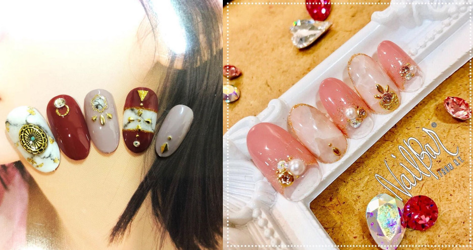 大理石暈染美甲圖片 60款暈染大理石美甲圖片 大理石暈染美甲圖片 60款暈染大理石美甲圖片