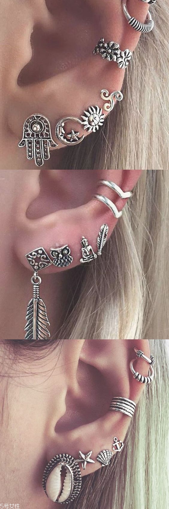 耳環(huán)怎么搭配好看 現(xiàn)代版一耳三鉗戴法示范給你看 耳環(huán)怎么搭配好看 現(xiàn)代版一耳三鉗戴法示范給你看