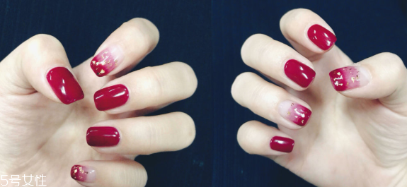 秋季車(chē)?yán)遄蛹t美甲款式 讓指尖溫柔似水