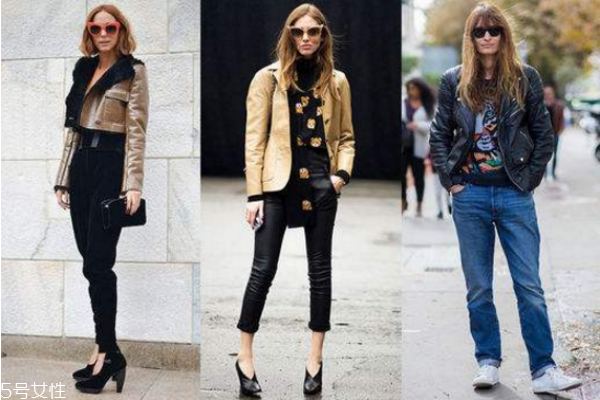 女生皮衣搭配什么褲子 皮衣搭配圖片女 女生皮衣搭配什么褲子 皮衣搭配圖片女