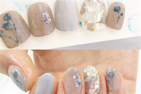 小清新藍色系美甲圖片大全 小清新藍色系美甲圖片大全