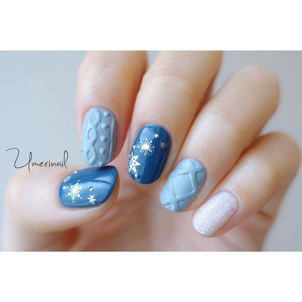 小清新藍色系美甲圖片大全 小清新藍色系美甲圖片大全