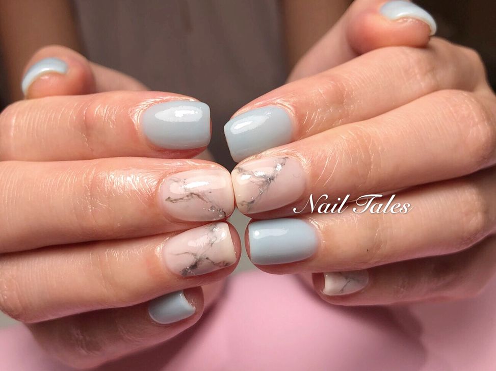 小清新藍色系美甲圖片大全 小清新藍色系美甲圖片大全