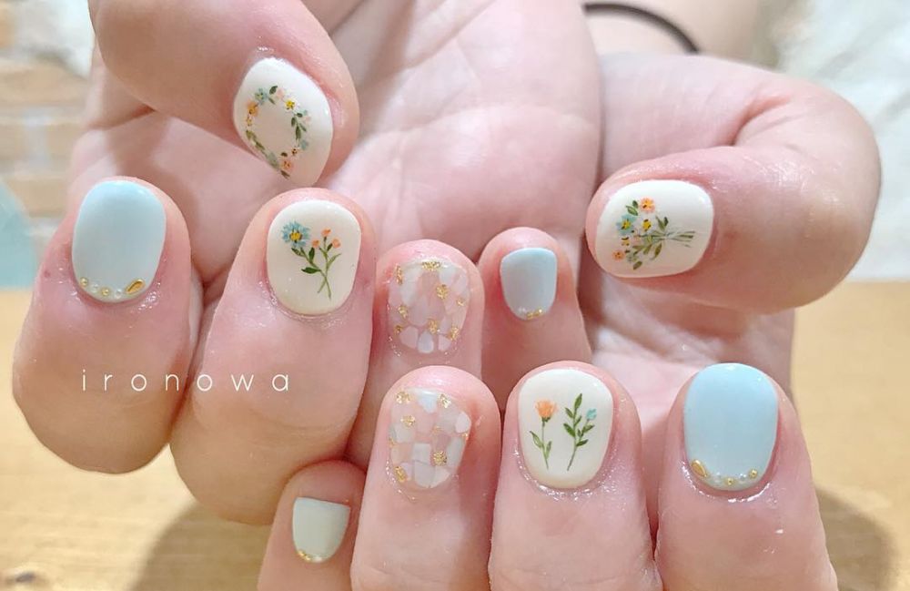 小清新藍色系美甲圖片大全 小清新藍色系美甲圖片大全