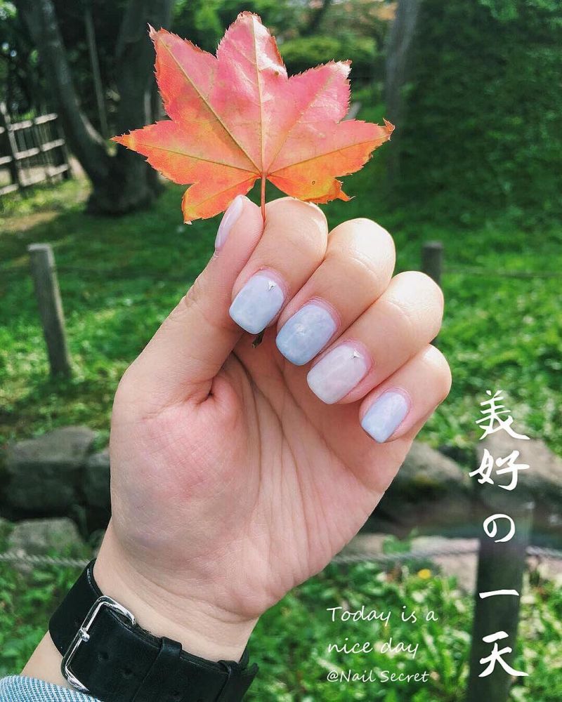 小清新藍色系美甲圖片大全 小清新藍色系美甲圖片大全