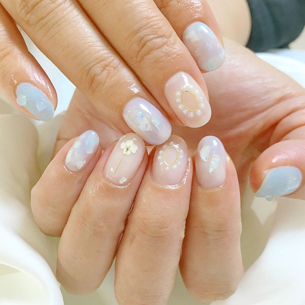 小清新藍色系美甲圖片大全 小清新藍色系美甲圖片大全